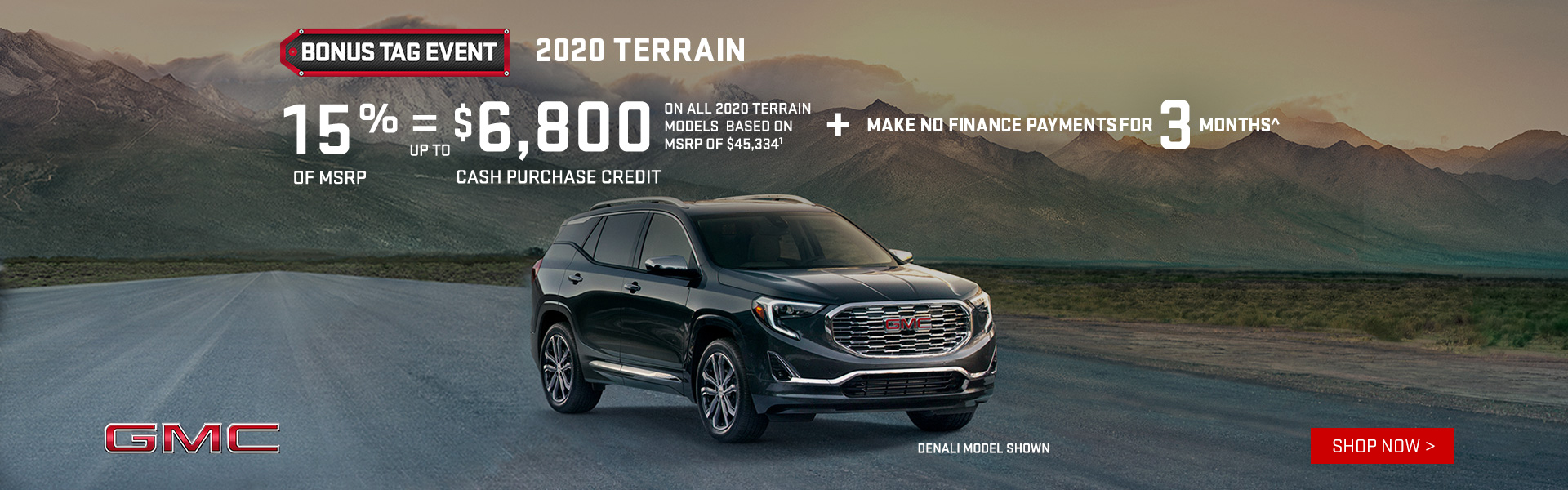 GMC Terrain Specials August 2020