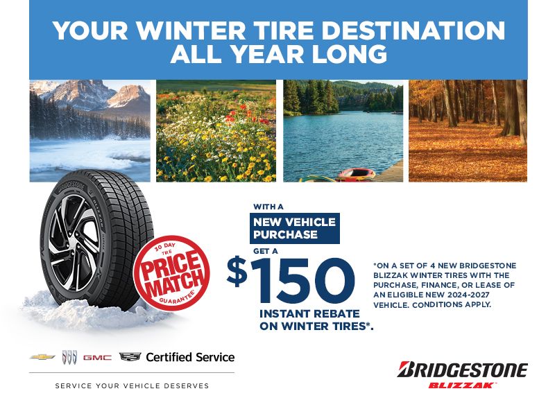 $150 WINTER TIRE REBATE (ALL YEAR LONG)